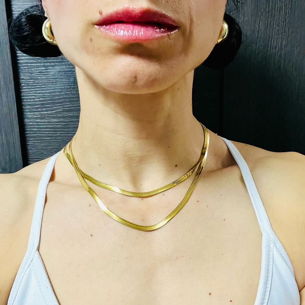NEW Set of 2 snake chains, flat chains
